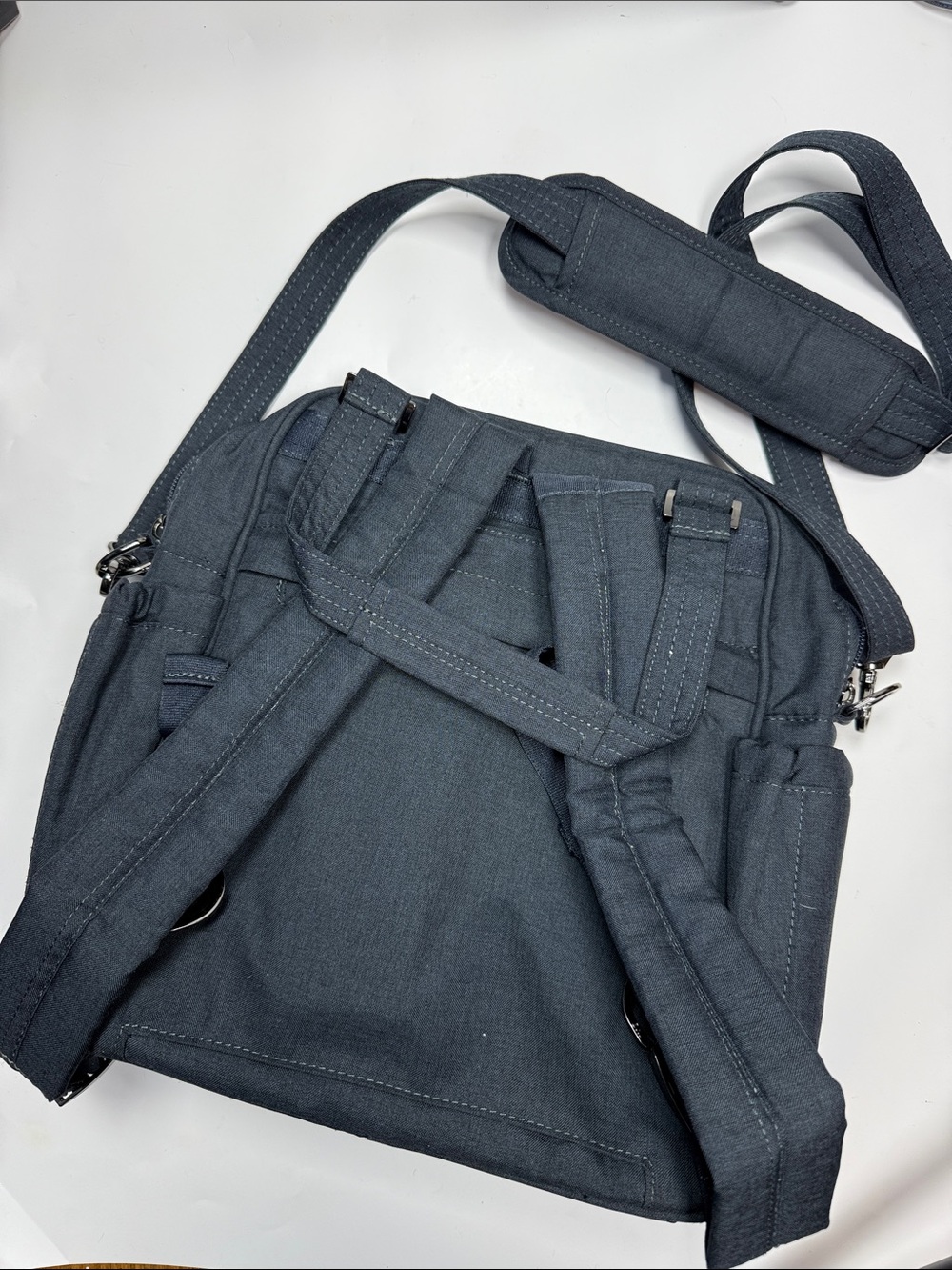 Lug Legacy Mini Puddle Jumper with Backpack Straps Crossbody in Navy - Picture 4 of 11